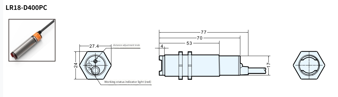 adjustable photoelectric sensor