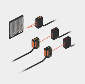 Square photoelectric sensor