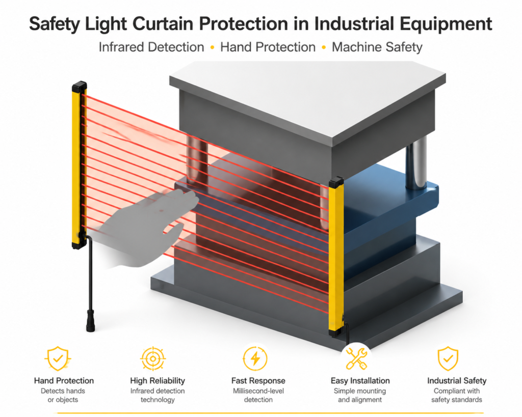 safety light curtain for stampingpress machine safety