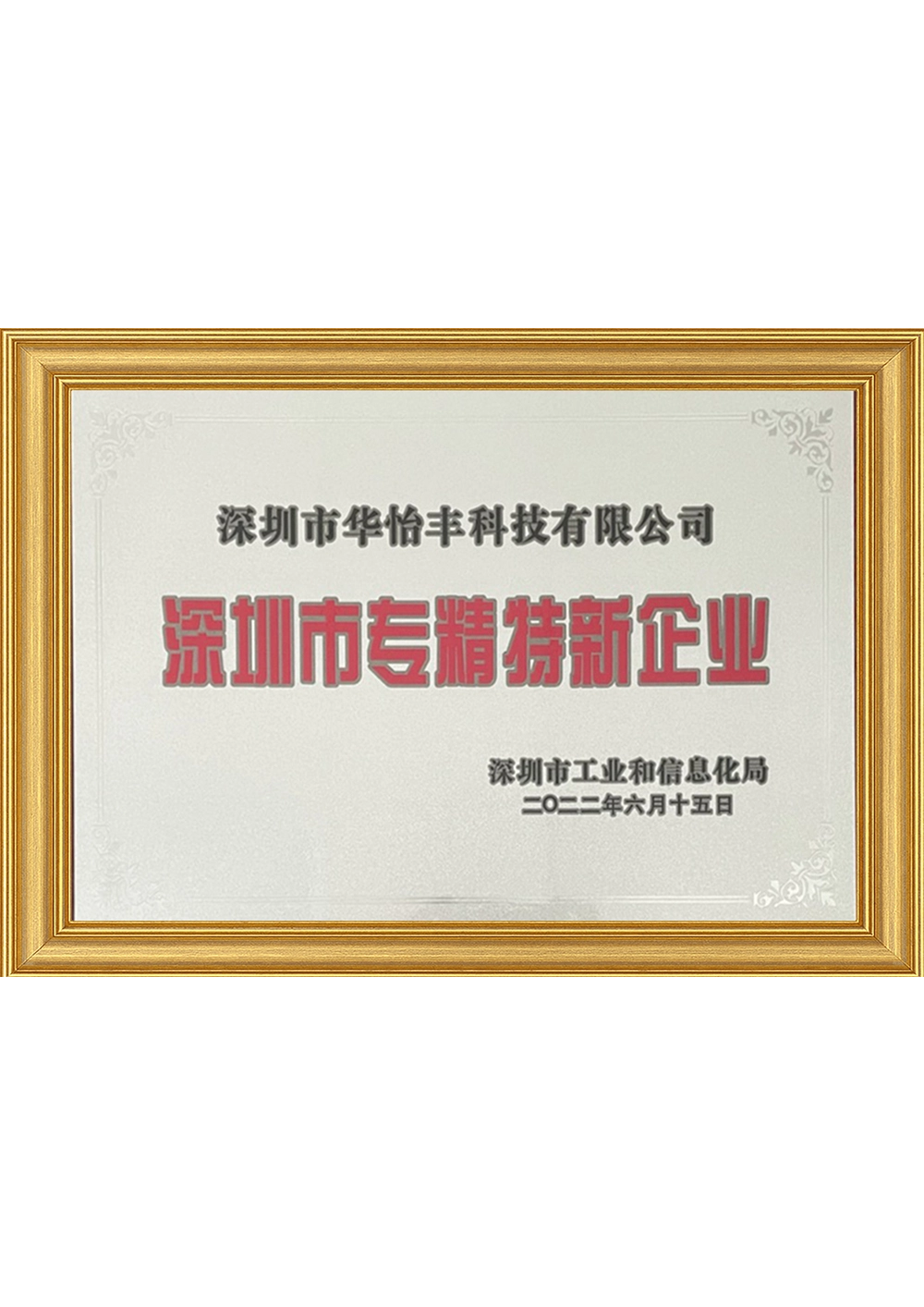 Specialized, Refined and Innovative Certificate