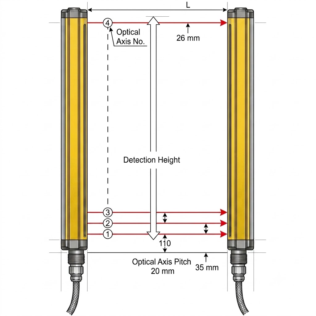 certified safety light curtain